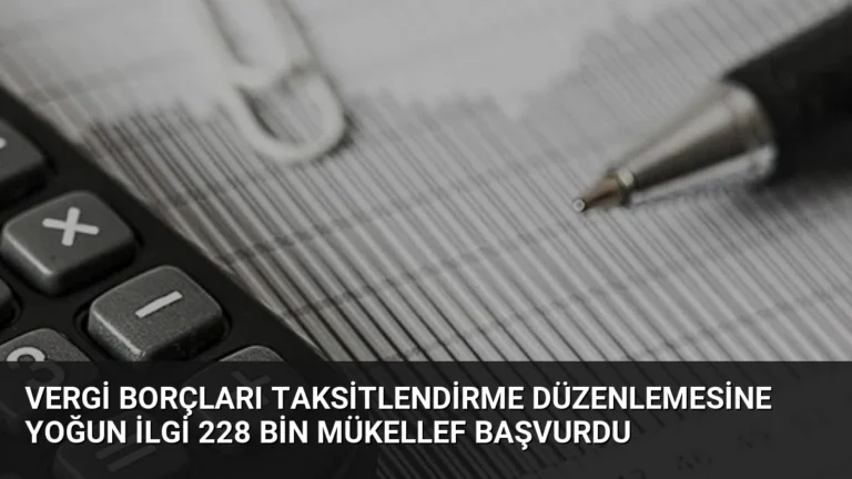 Vergi Borçları Taksitlendirme Düzenlemesine Yoğun İlgi 228 Bin Mükellef Başvurdu