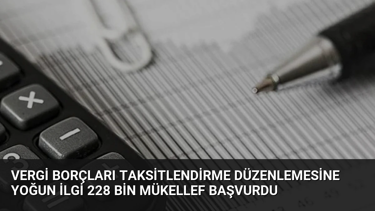 Vergi Borçları Taksitlendirme Düzenlemesine Yoğun İlgi 228 Bin Mükellef Başvurdu
