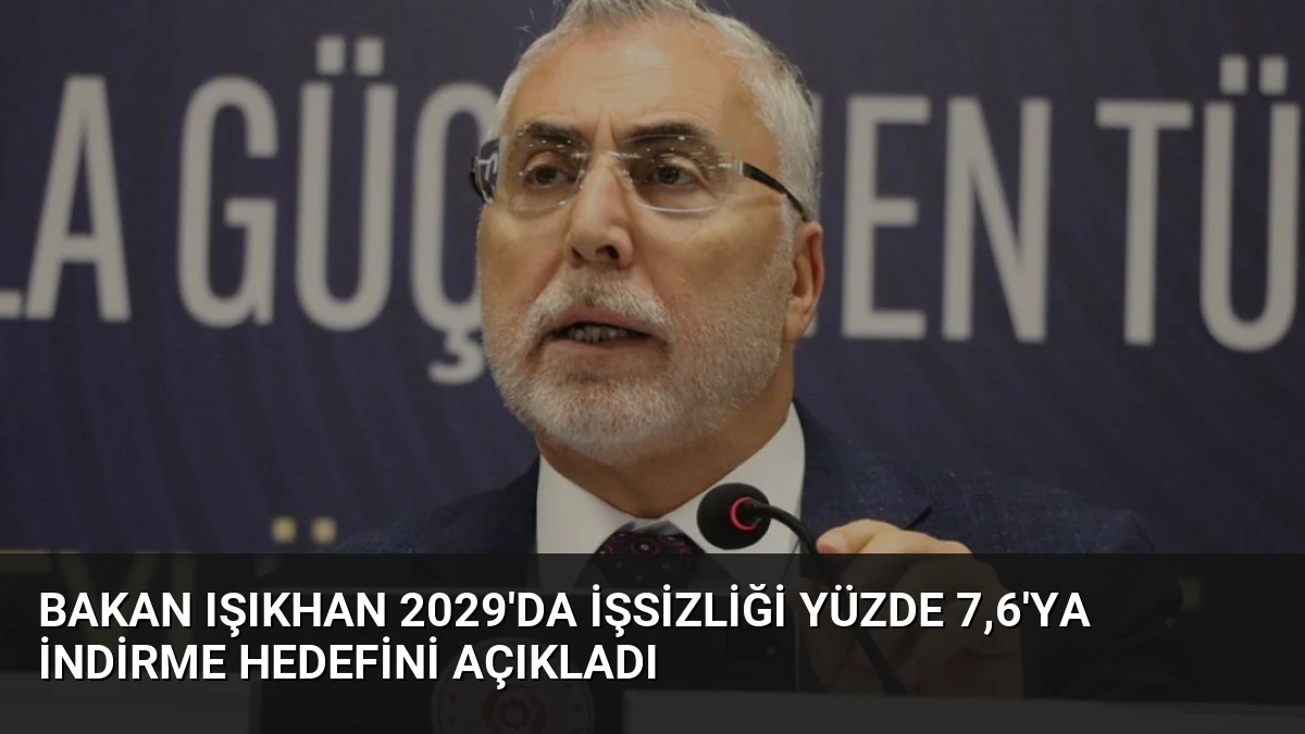 Bakan Işıkhan 2029’da İşsizliği Yüzde 7,6’ya İndirme Hedefini Açıkladı