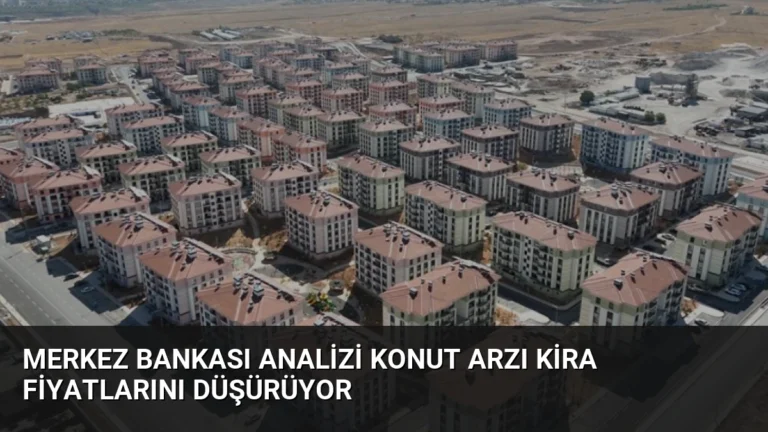 Merkez Bankası Analizi Konut Arzı Kira Fiyatlarını Düşürüyor