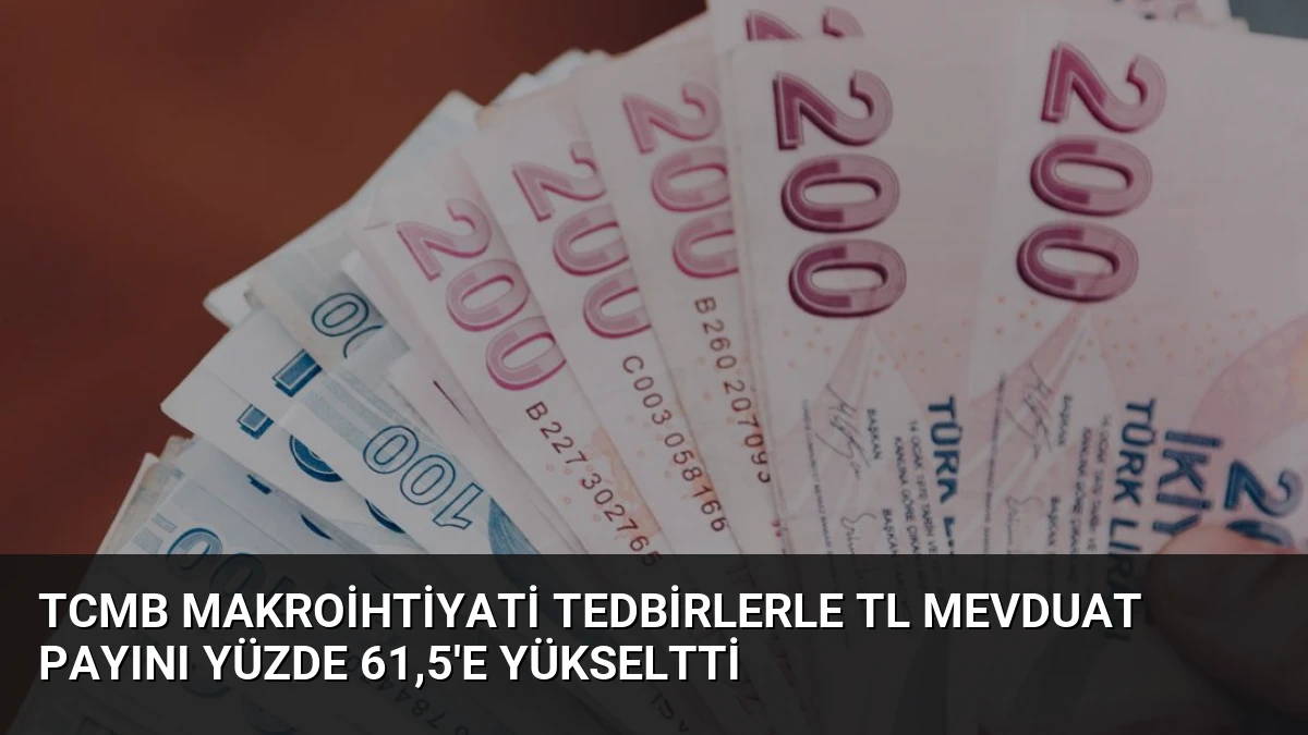 TCMB Makroihtiyati Tedbirlerle TL Mevduat Payını Yüzde 61,5’e Yükseltti