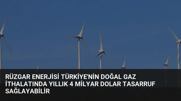Rüzgar Enerjisi Türkiye’nin Doğal Gaz İthalatında Yıllık 4 Milyar Dolar Tasarruf Sağlayabilir